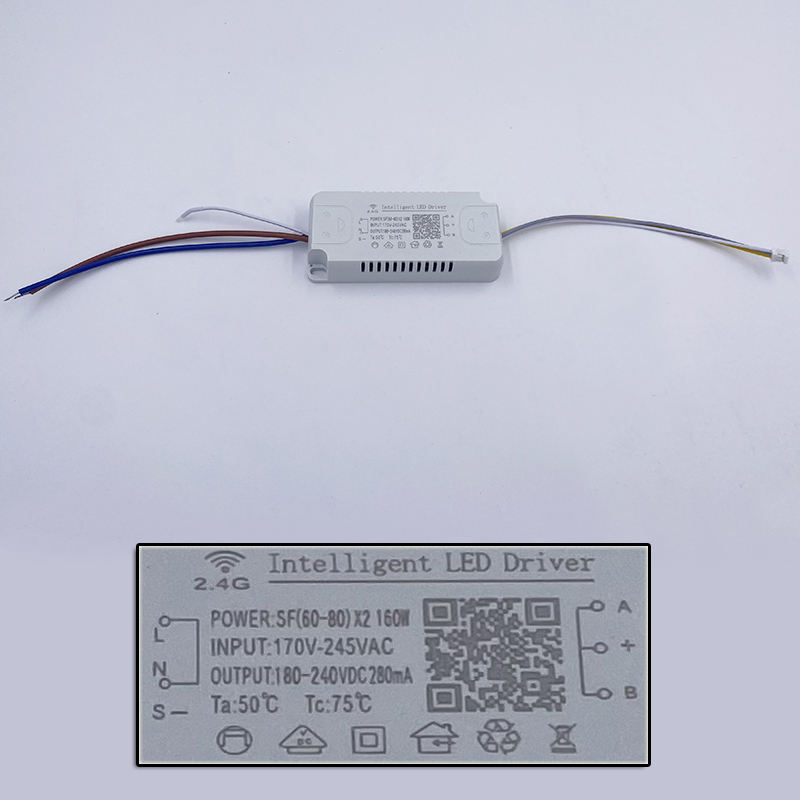 2 vías 48-160W 2.4g Controlador LED Controlador de lámpara Controlador de temperatura de tres colores Transformadores de iluminación LED Alta calidad Seguro 2.4G Controlador Fuente de alimentación Controlador de adaptador LED