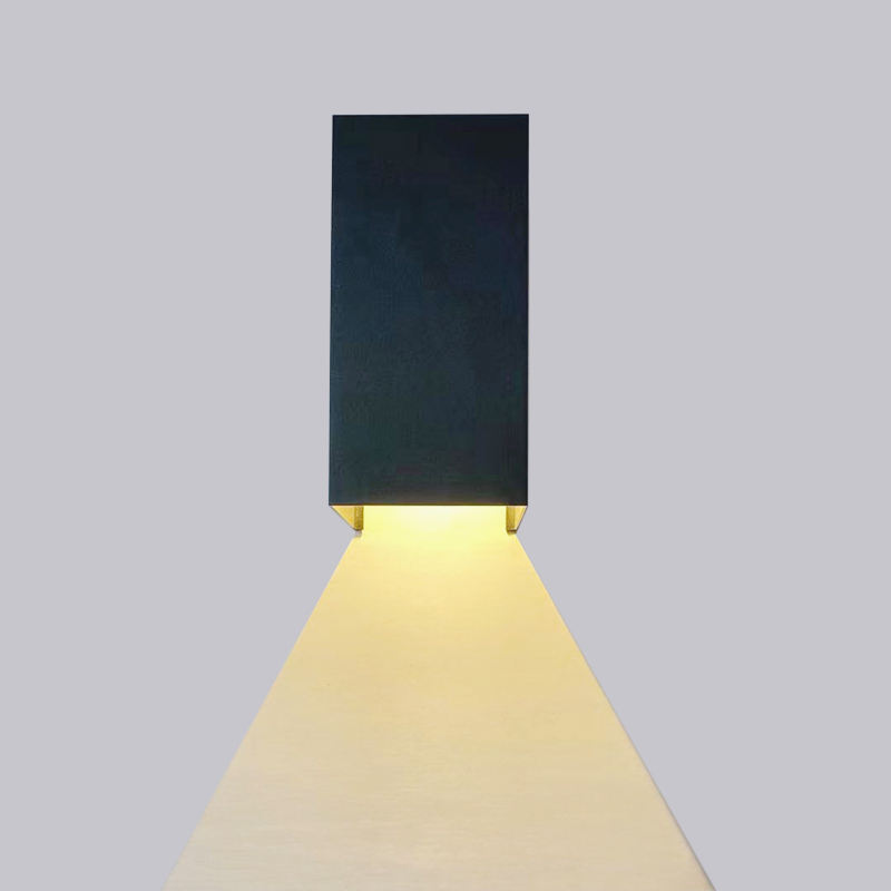 Aplique de pared de jardín impermeable de 12 W, candelabro de pared led de movimiento, iluminación de pared del dormitorio, ángulo de iluminación ajustable