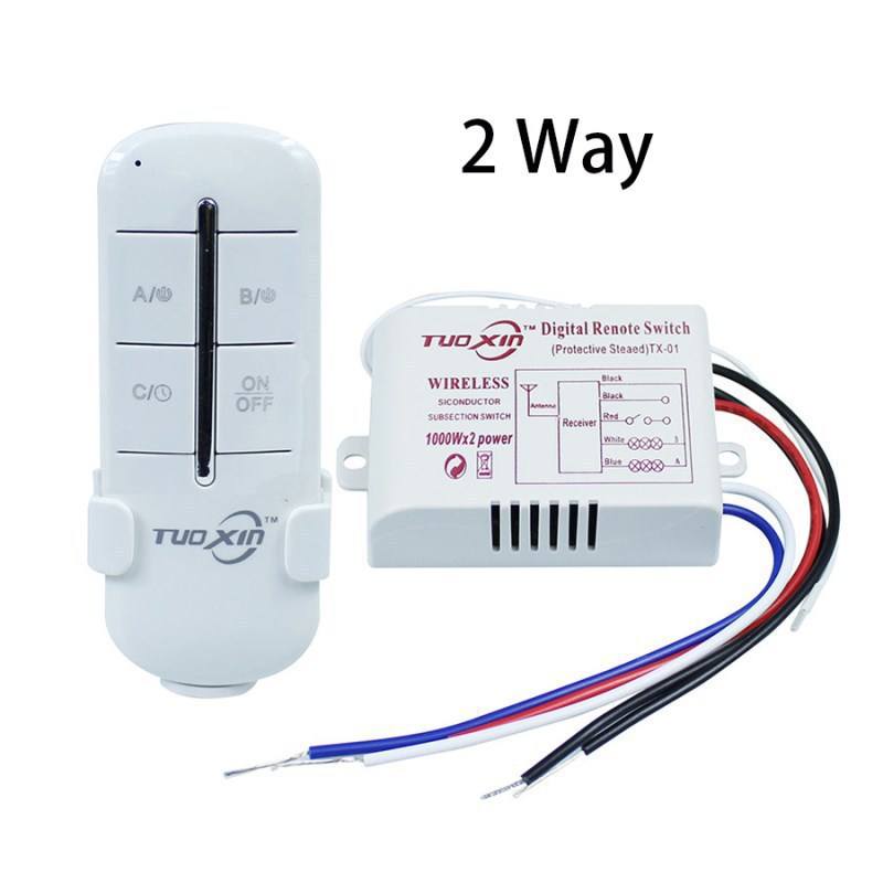 Interruptor de control remoto inalámbrico Controlador de segmento de lámpara de cristal inteligente para el hogar Interruptor digital de luz LED digital de 3 vías al por mayor