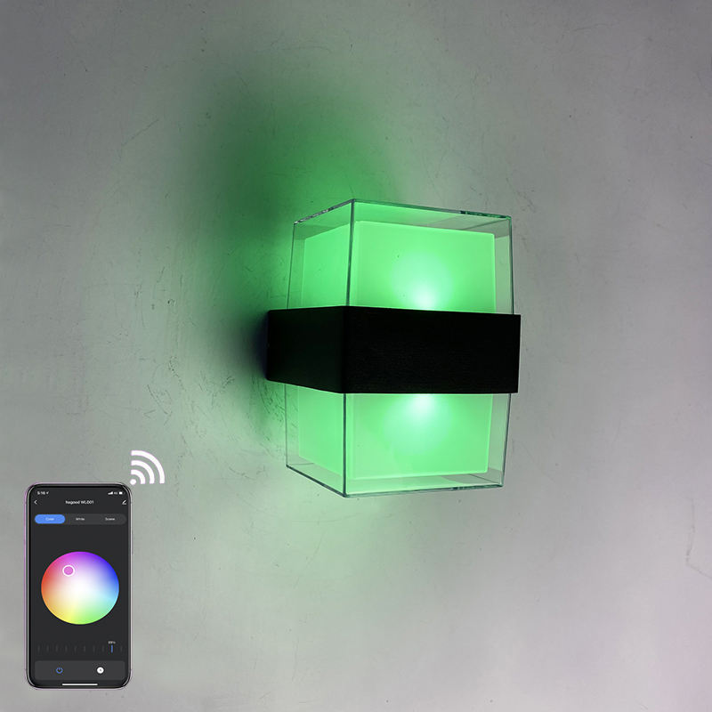 Tuya Smart WiFi LED lámpara de pared 15W RGBW exterior interior aplicación impermeable candelabro regulable jardín luz trabajo con Alexa Google Alice