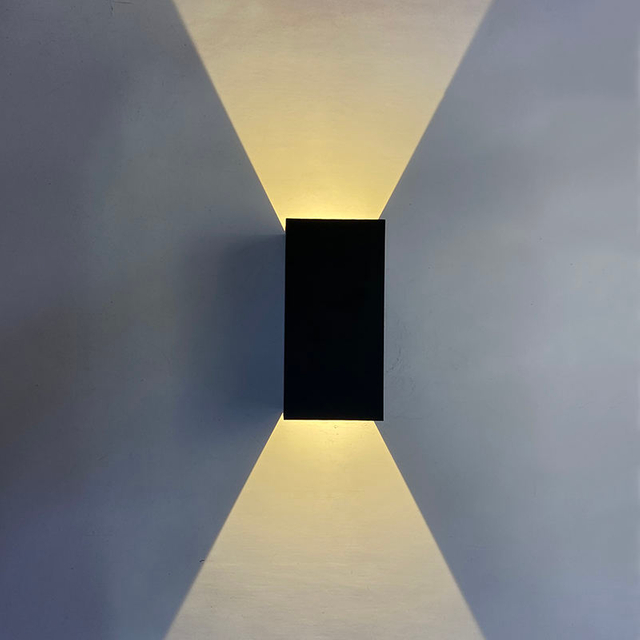 Lámpara de arriba y abajo Led cuadrado moderno Ip65 impermeable al aire libre hogar pared aplique de alta calidad precio barato