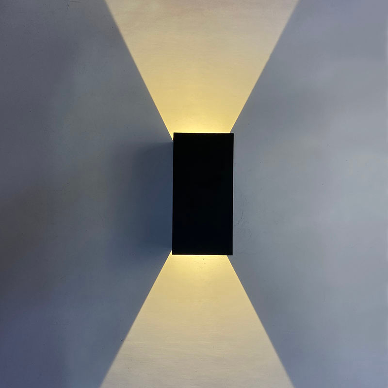 Lámpara de arriba y abajo Led cuadrado moderno Ip65 impermeable al aire libre hogar pared aplique de alta calidad precio barato