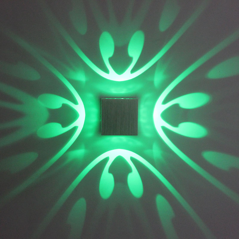 Lámpara Led RGB de alta calidad 2023, lámpara de pared de mariposa de cuatro lados y luz nocturna para interiores con precio de fábrica