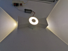 Lámpara de pared con forma de nudo chino impermeable para exteriores de 6W, candelabro de aluminio con chip COB arriba y abajo, luz de pared ip65, jardín de porche cuadrado