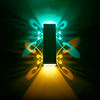 Lámpara de mariposa doble de 2W y 6W para decoración de interiores, lámpara de pared, lámpara de noche pequeña única para decoración de sala de estar de Hotel