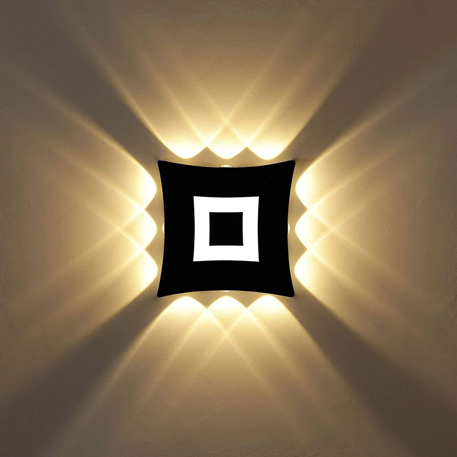 Lámpara de pared moderna Cubo Led Aplique de pared Lámpara impermeable IP65 Luz de pared interior 110V 220V para baño Iluminación exterior 4W 6W 8W