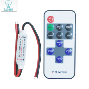 Controlador remoto inalámbrico RF LED 12A 5V-24V LED RF Mini controlador de atenuación remoto inalámbrico para tira LED con envío gratis