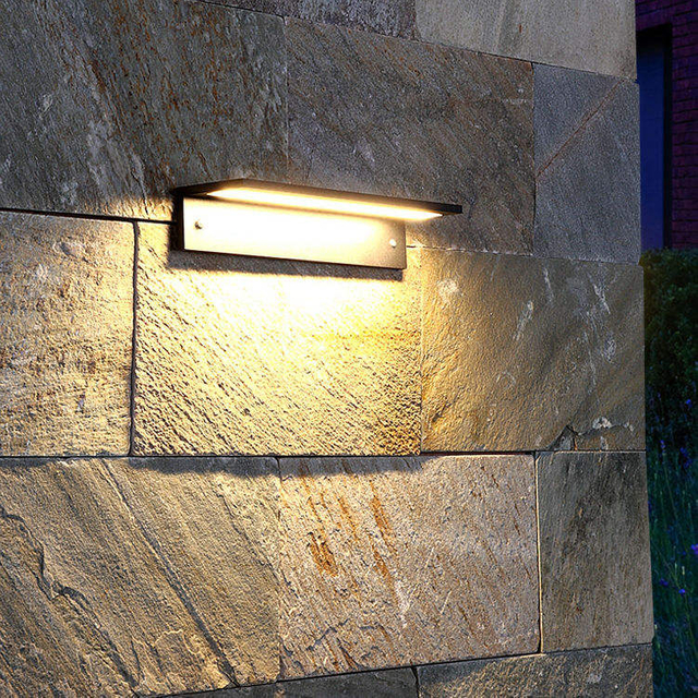 Lámpara de pared exterior Waterdichte LED Lange Moderne IP65 Licht Tuin Binnenplaats Balkon Blaker Armatuur 110V 220V aplique de pared exterior