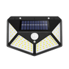 100 luces de pared solares LED Lámpara solar al aire libre Sensor de movimiento PIR Luz de calle solar alimentada por energía solar para luz de jardín