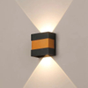 Decoración del hogar 6W 12W LED luz de pared interior exterior impermeable aluminio dos cabezales lámpara de pared para jardín porche dormitorio escaleras luces