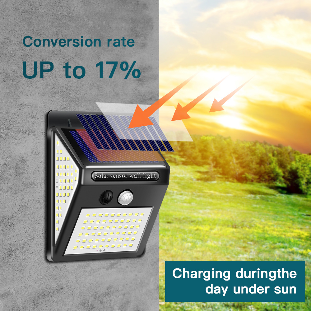 LED Solar inteligente para exteriores, impermeable, arriba y abajo, iluminación luminosa, decoración de jardín, luces solares, valla de escaleras, lámpara de luz solar