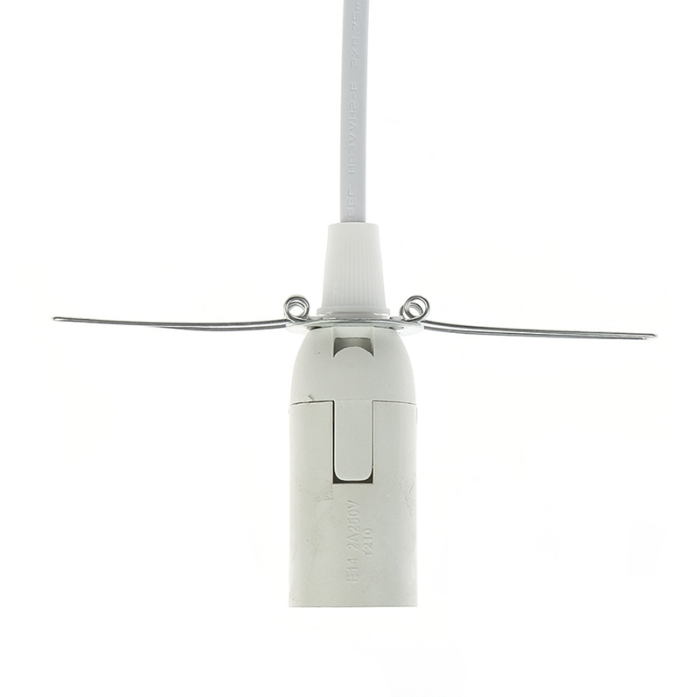 Cable de alimentación de 1,8 m, Bases de lámpara E14 E27, enchufe de la UE con Cable de interruptor para bombilla LED colgante, soporte de enchufe de suspensión de lámpara colgante E14