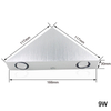 3W 9W Lámpara de pared triangular Lámpara de pasillo Lámpara de pared Forma triangular Luz de pared interior Lámpara de noche única para decoración de hotel y sala de estar