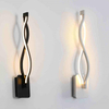 16W Decoración de la casa moderna Forma de onda Aluminio Arriba Abajo Lámpara de pared LED Luz de pared LED para interiores Luz de guirnalda de vacaciones