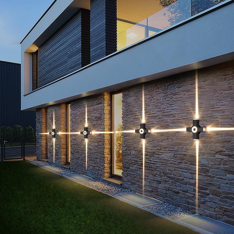 LED 6 W/12 W exterior impermeable IP65 luz de pared porche jardín lámpara de pared interior dormitorio sala de estar decoración lámpara de iluminación