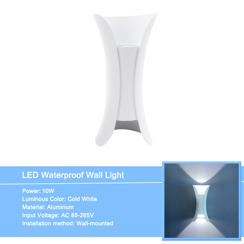 COB Garden Balcón Lámpara de pared IP65 Exterior Impermeable 10W LED Decoración de luz de pared