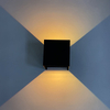 Impermeable al aire libre Ip65 Square Black White 20w Modern Led Lámparas de pared para jardín