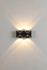 Lámpara de pared con lazo de 6W, luz de pared LED resistente al agua, precio de fábrica, carcasa en blanco y negro, luces decorativas para el hogar y el jardín