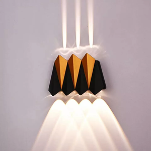 Luz de pared de porche moderna, candelabro de aluminio para interiores, iluminación Interior, lámpara de pared de arriba y abajo, luz de pared Led de jardín impermeable para exteriores