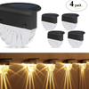 Blanco cálido + RGB LED Lámpara solar Camino Escalera Luces de jardín al aire libre Energía solar Balcón Luz Decoración para Patio Escalera Valla productos