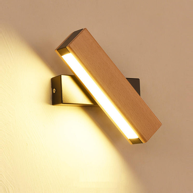 Lámpara de pared interior marrón Lámpara de pared giratoria Lámpara LED de interior Lámpara de pared giratoria de 330 grados Luces led de interior Luces led de interior