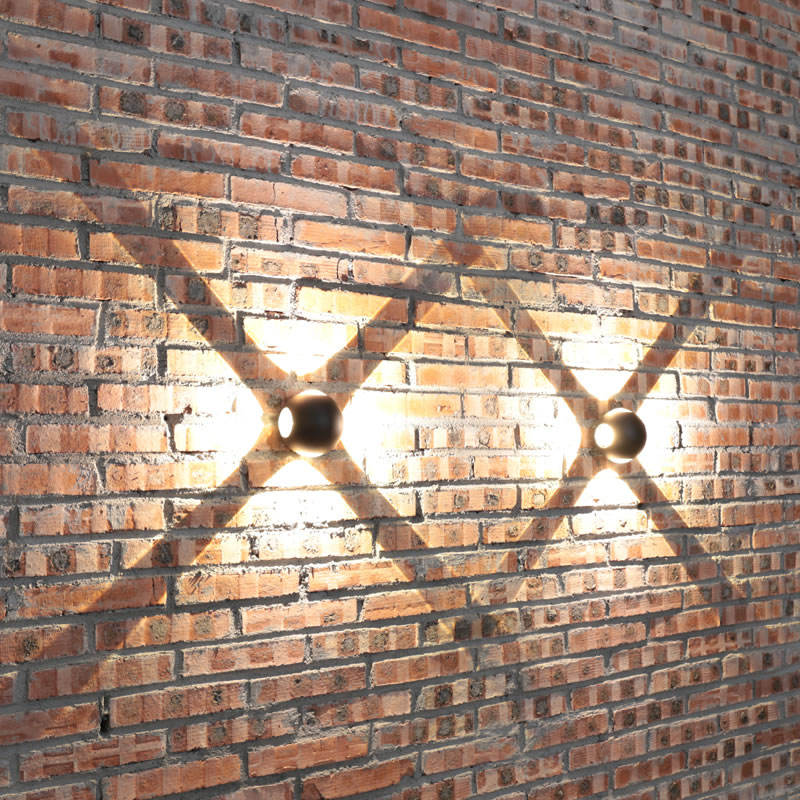 4W Pequeña NUEVA llegada Luces de bola Luz descendente para exteriores Luces multicolores Lámparas de pared externas Luminaria LED Wandlamp Lámparas de pared LED