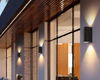 Lámpara de pared impermeable de doble cabezal de columna de 12 W lámpara de noche única lámpara de pared impermeable IP65 para decoración de jardín