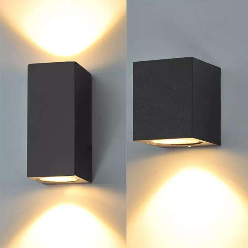 Lámpara de pared impermeable de un solo cabezal cuadrado de 5W lámpara de noche única lámpara de pared impermeable IP65 para decoración de jardín