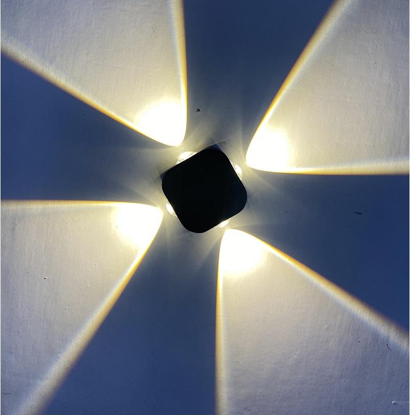 Lámpara de pared LED impermeable para exteriores IP65 4W Aplique de pared de aluminio Lámpara de pared LED para jardín