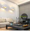 Lámpara de pared cuadrada de 3W RGB con control remoto Lámpara de pared Lámpara de pared blanca Lámpara de pared negra Decoración interior Iluminación Corredor Aplique de pared de aluminio
