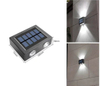 Luz de pared solar de 4LED hacia arriba y hacia abajo, decoración para exteriores, jardín, patio, luz de pared para el hogar, luz solar impermeable para jardín