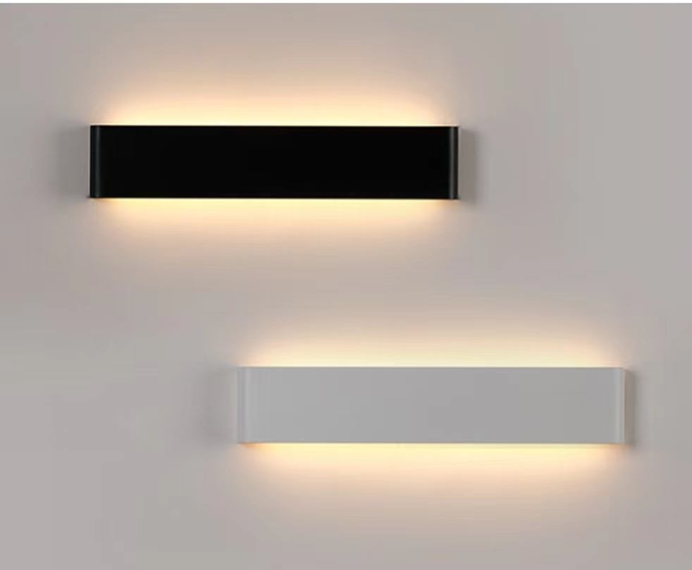 Lámpara de pared larga de 16W, 24W, 2,4G con controlador, lámpara Led de arriba y abajo, luz de pared interior, luz de pared LED, luz de pared de temperatura de tres colores