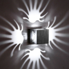 Luz de pared RGB de lujo de aluminio de 3W para decoración de galería de arte, lámpara de balcón frontal, luz de porche