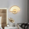 Lámpara de pared de cobre minimalista moderna, pasillo americano, pasillo, dormitorio, mesita de noche, lámpara de estudio, muebles de luz de espejo LED creativos nórdicos