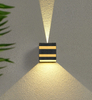 Lámparas de exterior 10W Led Luz de pared Ip65 Negro Decorativo Porche Jardín Hogar Bombillas impermeables Aluminio moderno para hornear