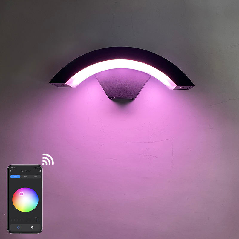 Tuya lámpara de pared inteligente LED lámpara de pared inteligente IP65 impermeable colorida lámpara de pared decorativa de moda