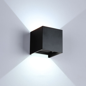Sensor de movimiento 12W LED luz de pared exterior impermeable IP65 porche jardín lámpara de pared decoración iluminación regulable CubeCOB productos