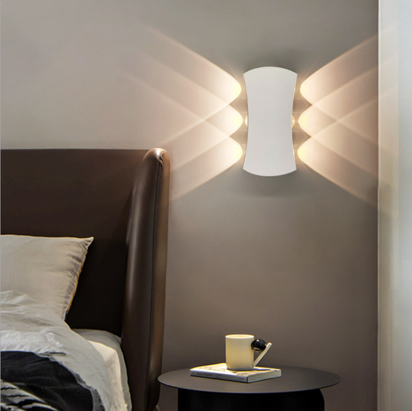 6W minimalista moderno al aire libre interior Hotel pasillo puerta patio escalera porche LED impermeable Luna lámpara de pared