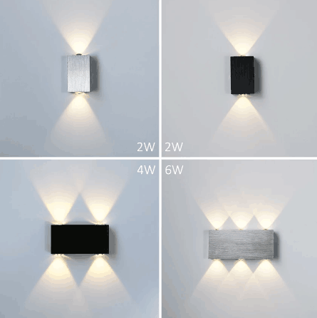 Cubo COB LED Iluminación interior Lámpara de pared Iluminación moderna para el hogar Decoración Aplique Lámpara de aluminio 6W 85-265V Para pasillo de baño