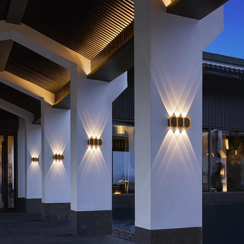 Lámpara de pared LED IP65 RGB para exteriores, impermeable, iluminación de jardín, aluminio, 2W, 6W, 8W, 10W, 12W, para interior, dormitorio, sala de estar, escaleras, luz de pared
