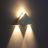3W9W Triángulo moderno Interior Montado en la pared LED Lámpara de pared para el hogar Decoración de aluminio para el hogar Lámpara de pared