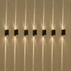 6W Modern Led Black shell beam light luz de pared impermeable y luz nocturna al aire libre arriba y abajo luces de pared para el hogar