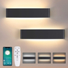 Lámpara led inteligente de luz hacia arriba y hacia abajo, lámpara de pared larga de 2,4G con controlador, luz de pared interior, luz de pared LED, temperatura de tres colores