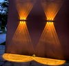 Lámpara LED Luz de pared solar Exterior Porche Jardín Lámpara de pared impermeable Arriba y abajo Luminoso