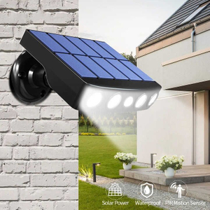 Nuevo tipo de lámpara de pared Solar de monitoreo inductivo, lámpara impermeable para exteriores para Villa, patio, valla de jardín al aire libre, lámpara de paso de escalera