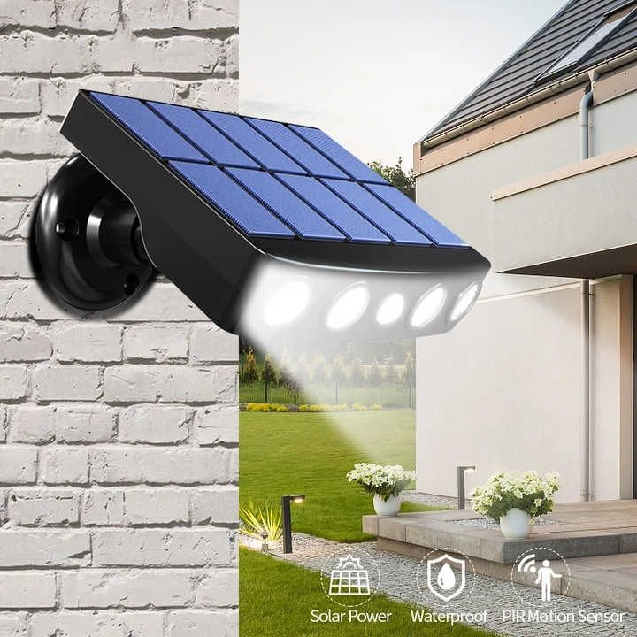 Nuevo tipo de lámpara de pared Solar de monitoreo inductivo, lámpara impermeable para exteriores para Villa, patio, valla de jardín al aire libre, lámpara de paso de escalera