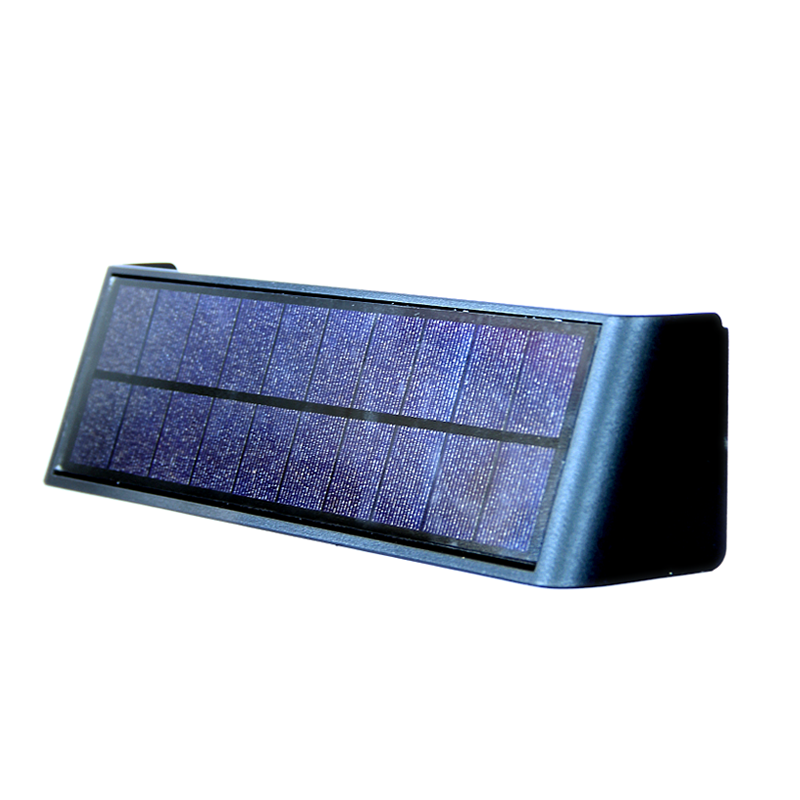 Lámpara LED Luz de pared solar Exterior Porche Jardín Lámpara de pared impermeable Arriba y abajo Luminoso