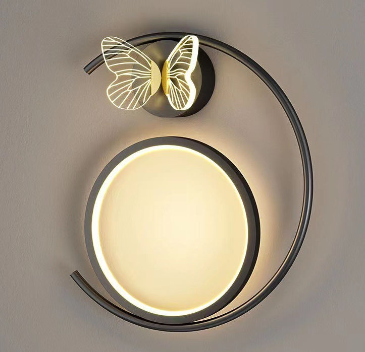 12W Mariposa LED Colgante Luces de pared Lámpara de noche Montaje en pared Iluminación interior nórdica Lámpara de noche Lámparas colgantes Decoración moderna de la sala de estar