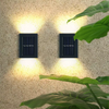 Luz de pared de carga solar Impermeable al aire libre IP65 Luz de pared de escalera arriba y abajo Luz de noche LED solar