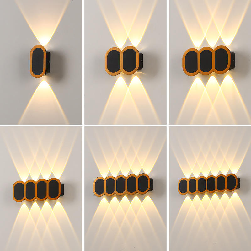 Luz LED de pared de 6W y 12W para exteriores, resistente al agua, IP65, lámpara de pared de jardín para porche, lámparas de iluminación para decoración de cabecera de dormitorio interior, lámparas de aluminio
